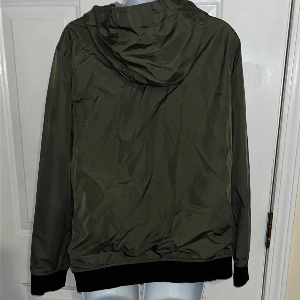Kids Olive Green Hooded Jacket
